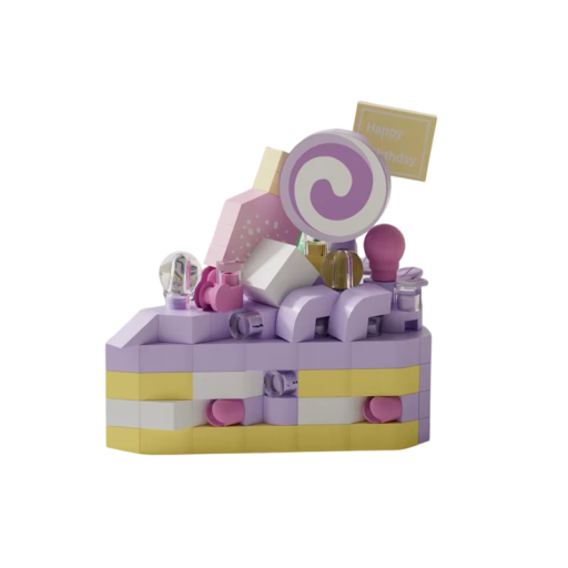 Sweet Mini Cake 5.25 x 2.95 x 4.7 cm Made of 145 Micro Bricks Creative Cake Building Set for Children Aged 8 and Above and Adults Decoration and Gift