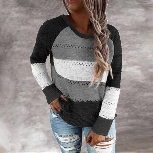 Sweter damski w paski G397