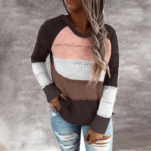 Sweter damski w paski G397