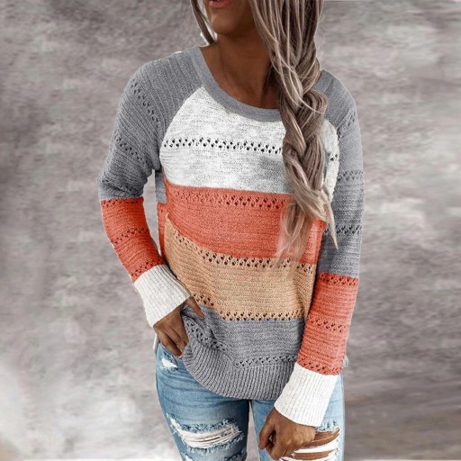 Sweter damski w paski G397