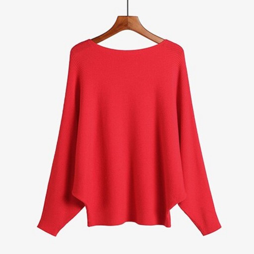 Sweter damski z nietoperzowymi rękawami