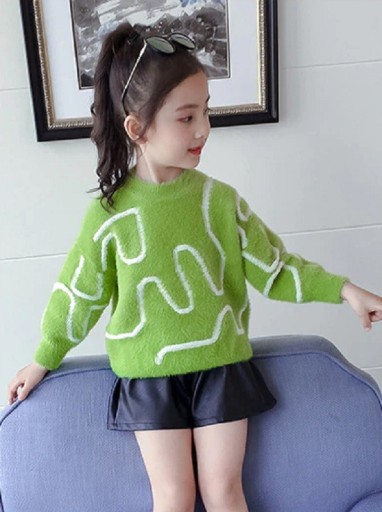 Sweter dziewczęcy L636
