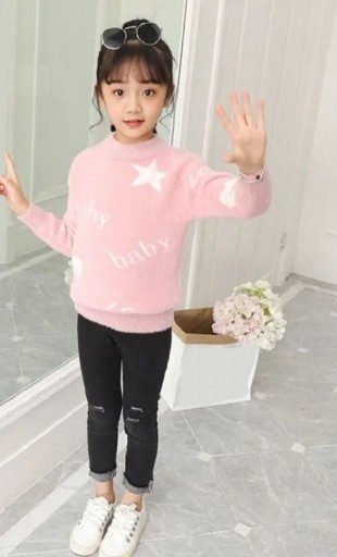 Sweter dziewczęcy L637