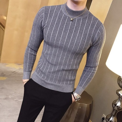 Sweter męski z golfem F256