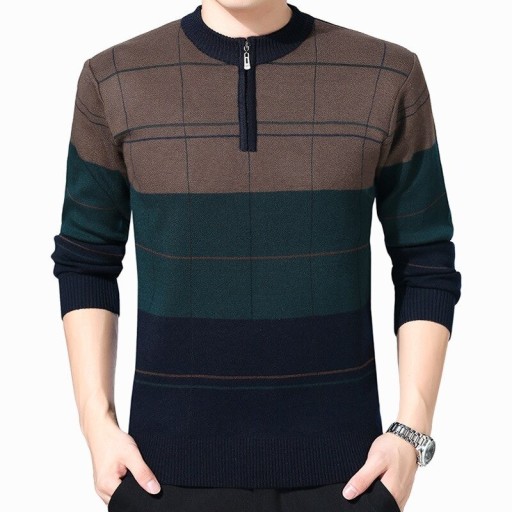 Sweter męski zapinany na zamek F230