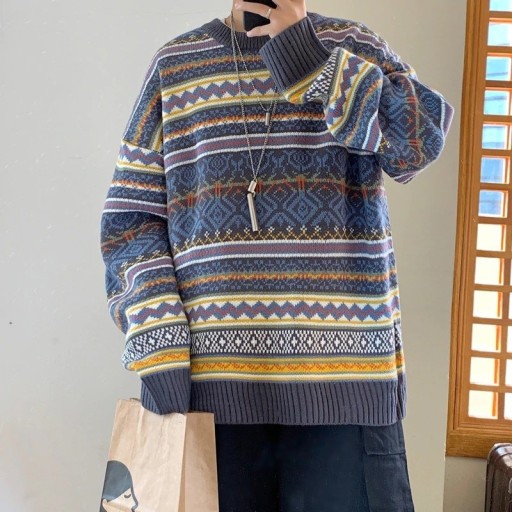 Sweter męski ze wzorem F225