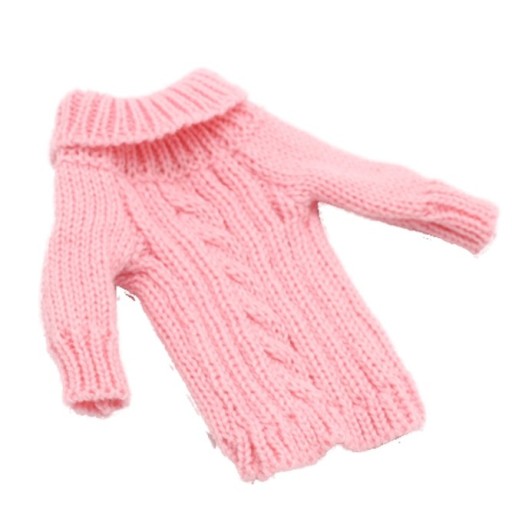 Sweter z dzianiny dla lalki