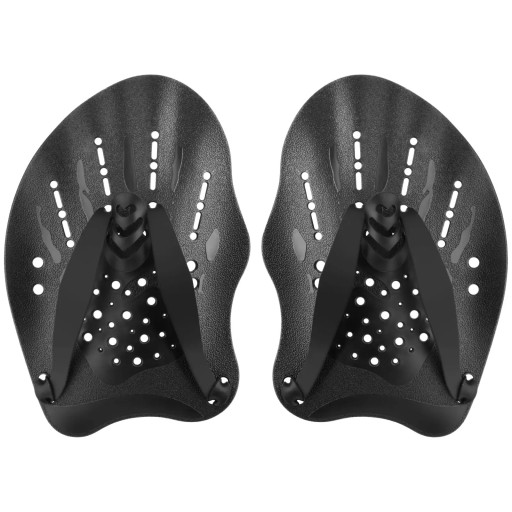 Swimming Training Paddles for Hands 19 x 13.3 cm Hand Fins with Adjustable Straps Strengthening Swimming Paddles for Improving Swimming Technique