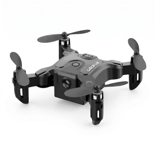 Συμπαγές μίνι drone με κάμερα 8K HD 9,5 x 9,5 x 3 εκ. Τηλεχειριστήριο με βάση για τηλέφωνο Προστατευτικά πλαίσια για έλικες Μαύρο Για αεροφωτογραφίες