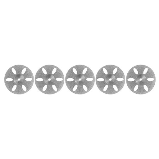 Σύνολο 5 διαμαντένιων δίσκων κοπής CM07 220 0,20 mm για οδοντιατρικό εργαστήριο Υπερλεπτός δίσκος με μεγάλες οπές για ακριβή κοπή