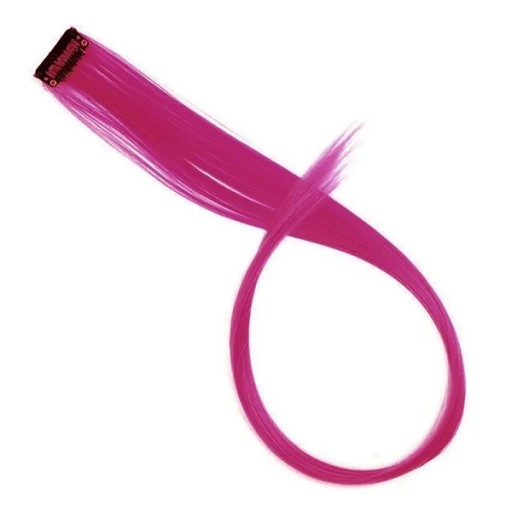 Syntetický clip in príčesok do vlasov 55 cm z vysokoteplotného vlákna magenta prameň pre predĺženie vlasov a úpravu účesu žien