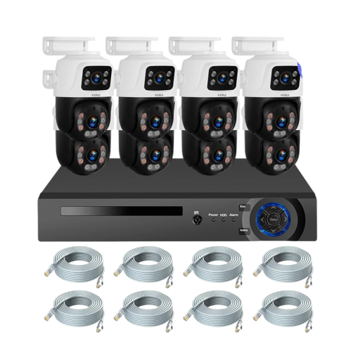 Σύστημα ασφαλείας με κάμερες 6MP 8 καμερών 8 καναλιών DVR σετ με καλωδιακή σύνδεση για παρακολούθηση σπιτιού, επιχείρησης και εξωτερικών χώρων