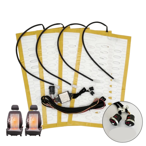 Système de chauffage de siège universel pour 2 sièges Kit de chauffage de sièges de voiture pour installation Ensemble supplémentaire de chauffage de sièges 12V