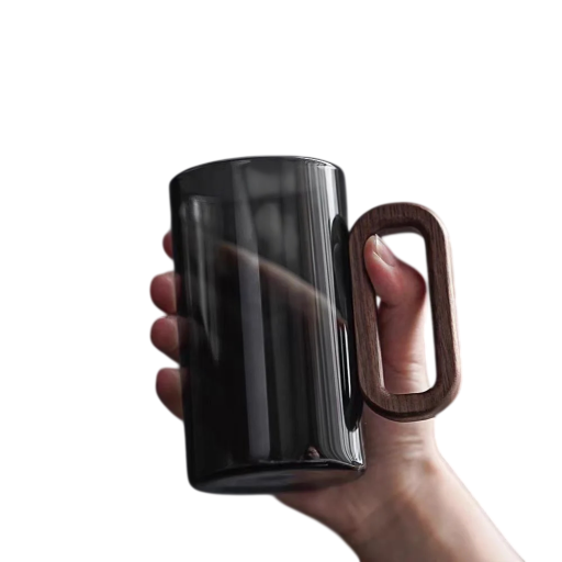 Szklany kubek z uchem cylindryczny kształt przezroczyste szkło 350 ml prosta szklanka do kawy herbaty wody lub zimnych napojów do użytku domowego