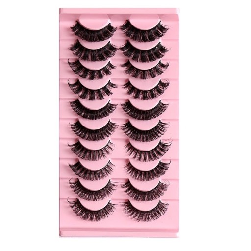 Sztuczne rzęsy 10 par Dramatyczne paski Sztuczne rzęsy Strip Mink Lashes