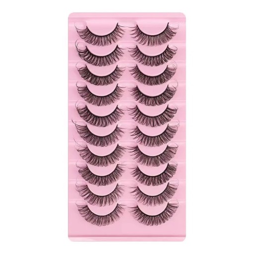 Sztuczne rzęsy 10 par Dramatyczne paski Sztuczne rzęsy Strip Mink Lashes