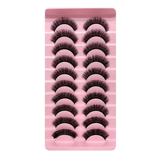 Sztuczne rzęsy 10 par Dramatyczne paski Sztuczne rzęsy Strip Mink Lashes