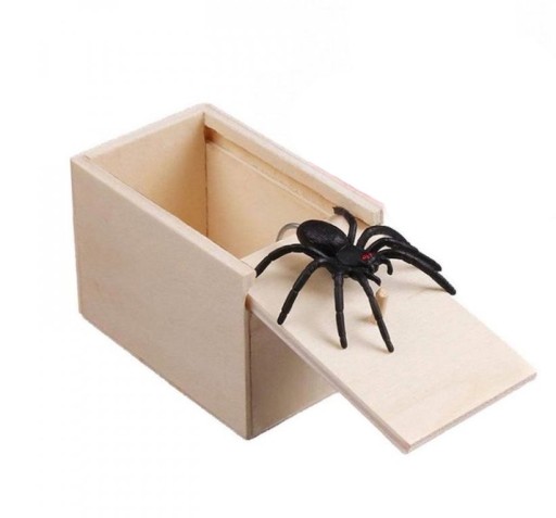 Sztuczny pająk w pudełku