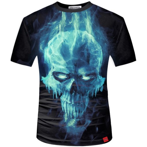T-shirt 3D pour hommes - Crâne de glace