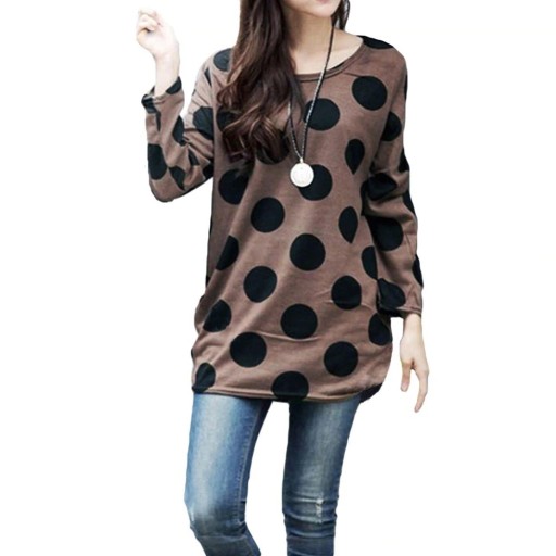 T-shirt à pois pour femmes en grande taille