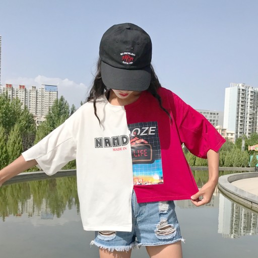 T-shirt asymétrique pour femmes A987