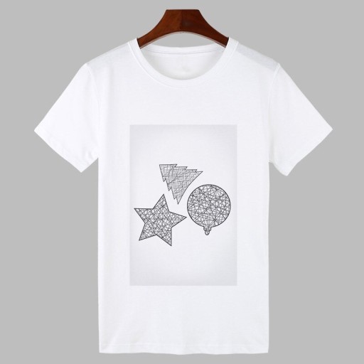 T-shirt blanc pour femmes avec impression B193