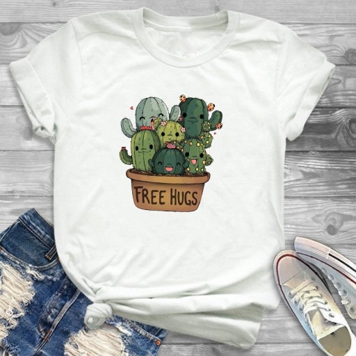 T-shirt da donna con motivo cactus