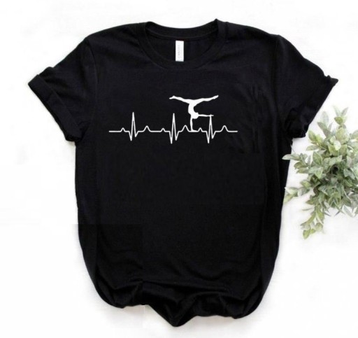 T-shirt dam med akrobattryck