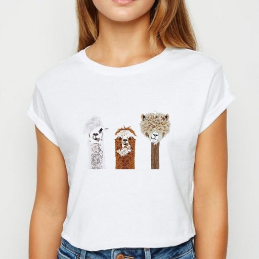 T-shirt dam med djurtryck B352