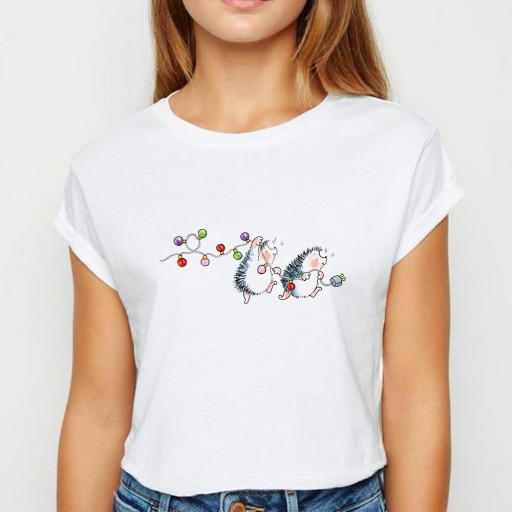 T-shirt dam med djurtryck B352