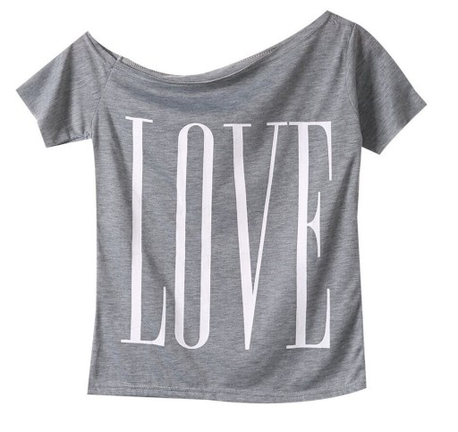 T-shirt dam med kärlekstryck A991