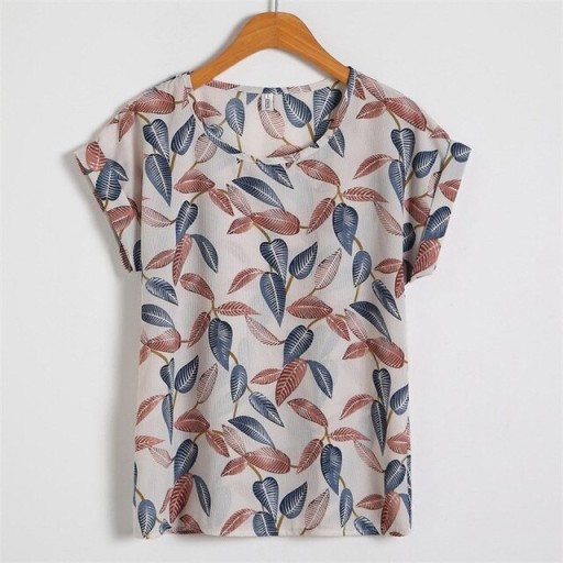 T-shirt dam med mönster A951