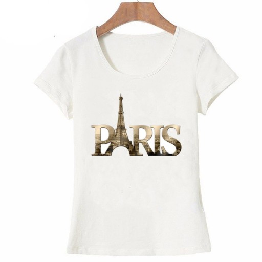 T-shirt dam med Paris-motiv