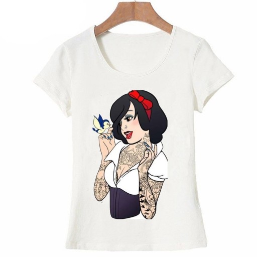 T-shirt dam med prinsesstryck