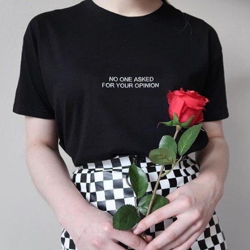 T-shirt dam med roligt tryck A1361