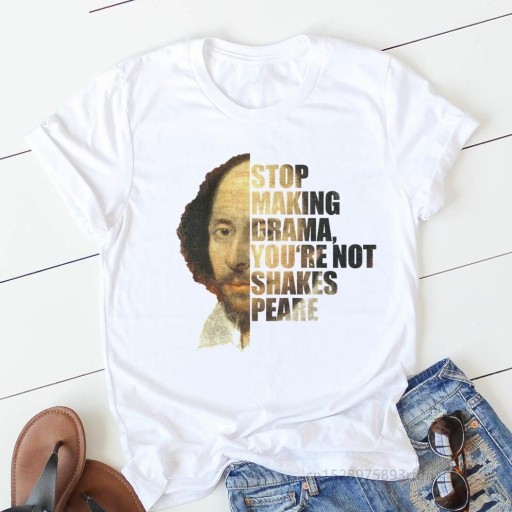 T-shirt dam med roligt tryck B136