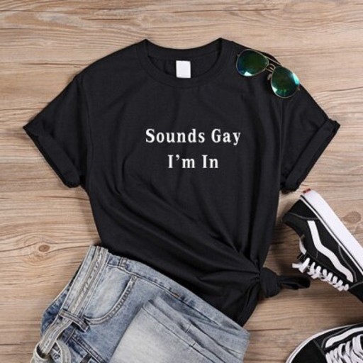 T-shirt dam med roligt tryck B160