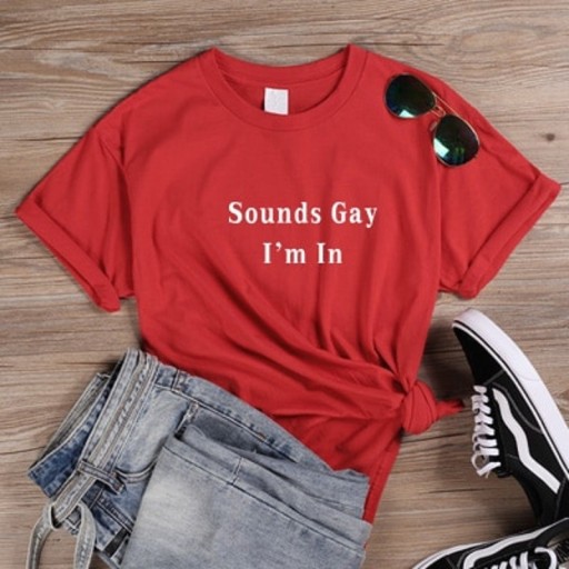 T-shirt dam med roligt tryck B160