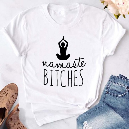 T-shirt dam med roligt tryck B167