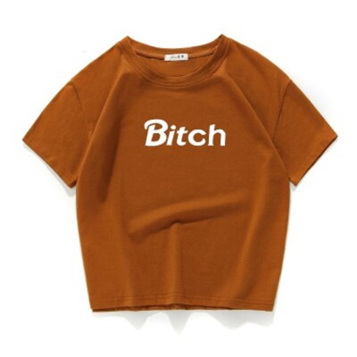 T-shirt dam med roligt tryck B224
