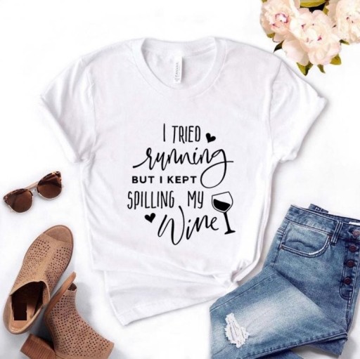 T-shirt dam med roligt tryck B310