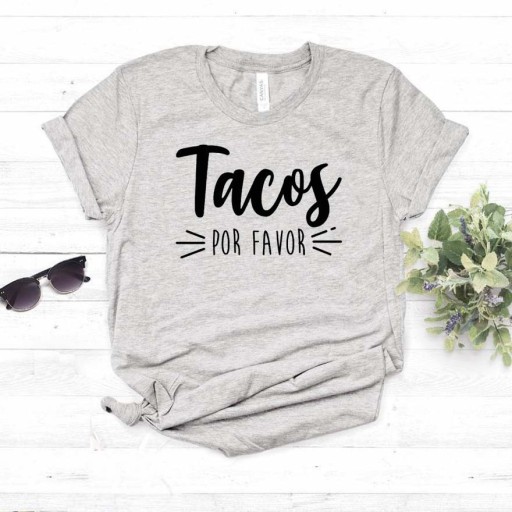 T-shirt dam med tacostryck