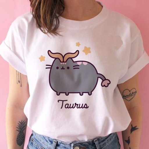 T-shirt dam med tryck A218