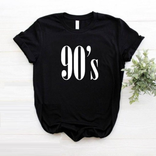 T-shirt dam med tryck A381