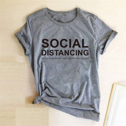 T-shirt dam med tryck B221
