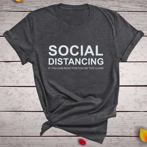 T-shirt dam med tryck B221