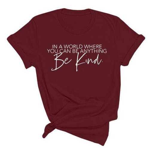 T-shirt dam med tryck B357