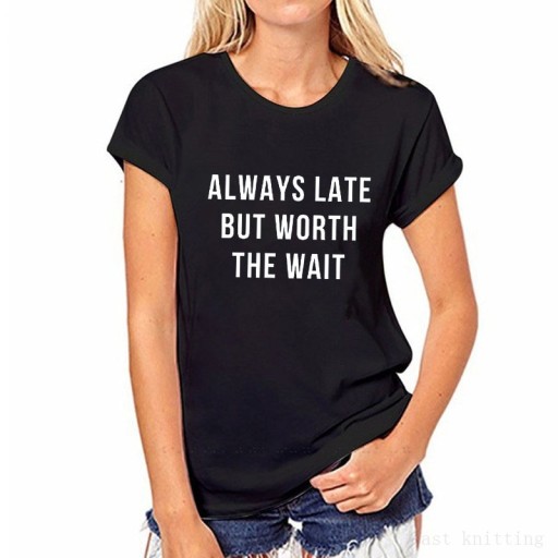 T-shirt dam med tryck B362