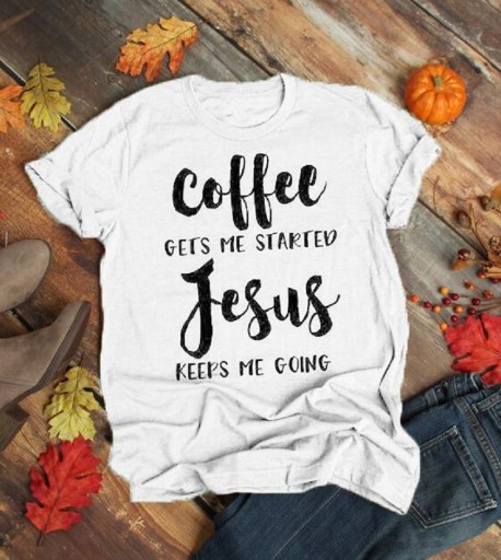 T-shirt dam med tryck B390