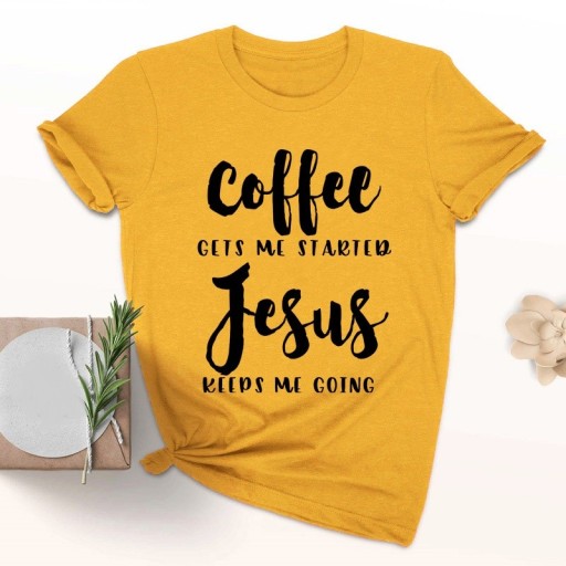 T-shirt dam med tryck B390